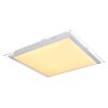 Plafonnier Globo RENA LED Nickel mat, Blanc, 1 lumière, Télécommandes, Changeur de couleurs