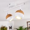 Plafonnier Kotaoa LED Bois clair, Blanc, 2 lumières