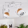 Plafonnier Kotaoa LED Bois clair, Blanc, 2 lumières