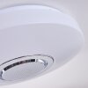 Plafonnier Sambani LED Chrome, Blanc, 1 lumière, Télécommandes, Changeur de couleurs