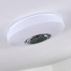 Plafonnier Sambani LED Chrome, Blanc, 1 lumière, Télécommandes, Changeur de couleurs