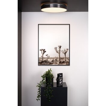 Plafonnier Lucide MALIN LED Noir, 1 lumière