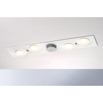 Plafonnier Bopp-Leuchten PLANETS ONE LED Argenté, Blanc, 4 lumières