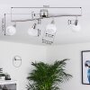 Plafonnier Warga LED Nickel mat, 4 lumières