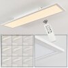 Plafonnier Salmi LED Blanc, 1 lumière, Télécommandes