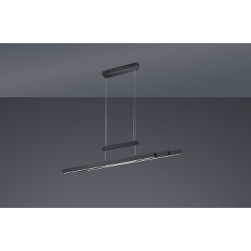 Suspension Trio Trajan LED Noir, 3 lumières