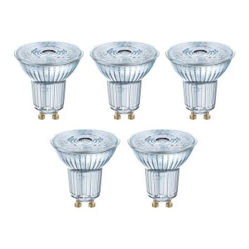 Osram 5x Set LED GU10 4,3 Watt 2700 Kelvin 350 Lumen