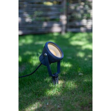 pique de terre Lutec MINI LETO LED Anthracite, 1 lumière, Changeur de couleurs