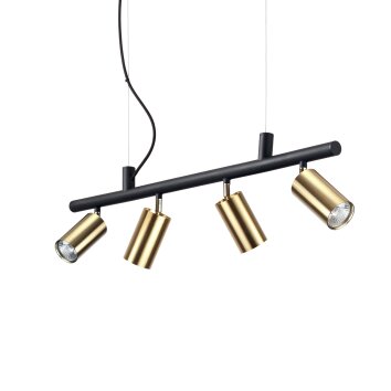 Suspension Ideallux DYNAMITE Noir, 4 lumières