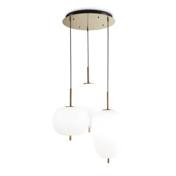 Suspension Ideallux UMILE LED Laiton, Noir, 1 lumière