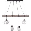 Suspension Brilliant Karlen Gris, Noir, 4 lumières