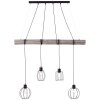 Suspension Brilliant Karlen Gris, Noir, 4 lumières