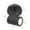 Spot de plafond Steinhauer Upround LED Noir, 1 lumière