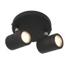 Plafonnier Steinhauer Upround LED Noir, 2 lumières