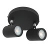 Plafonnier Steinhauer Upround LED Noir, 2 lumières