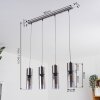 Suspension Dulcita Nickel mat, 4 lumières