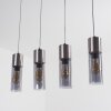 Suspension Dulcita Nickel mat, 4 lumières