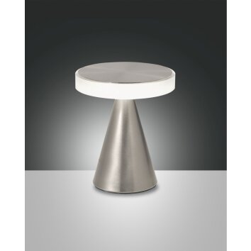 Lampe à poser Fabas Luce Neutra LED Nickel mat, 1 lumière