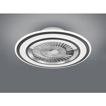 Ventilateur de plafond Reality Flaga LED Noir, 1 lumière, Télécommandes