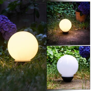 boule lumineuse Campinas LED Noir, Blanc, 1 lumière