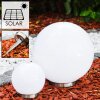 Set de boules lumineuses solaires LED Acier inoxydable, 2 lumières