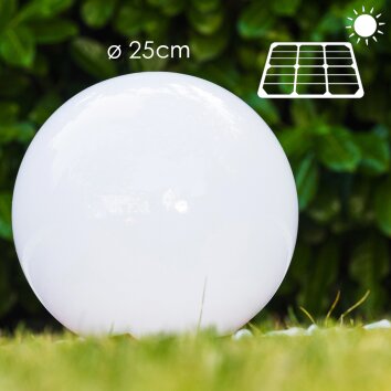 boule lumineuse Solar LED Acier inoxydable, 2 lumières