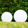 Set de boules lumineuses solaires LED Acier inoxydable, 2 lumières