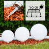 boule lumineuse Solar LED Acier inoxydable, 2 lumières