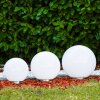 boule lumineuse Solar LED Acier inoxydable, 2 lumières