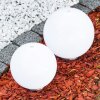 Set de boules lumineuses solaires LED Acier inoxydable, 2 lumières