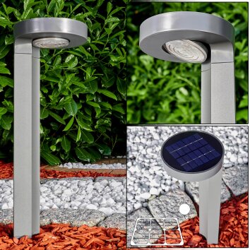 Lampe solaire Portmore LED Gris, 1 lumière