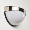 Lampe solaire Basra LED Chrome, 1 lumière, Détecteur de mouvement