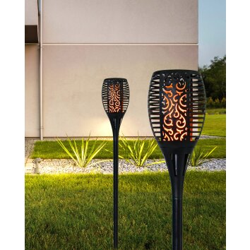 Lot de 9 lampes solaires Globo SOLAR LED Noir, 54 lumières