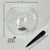 lampe solaire Jurmala LED Transparent, 1 lumière