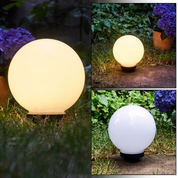 boule lumineuse Campinas LED Noir, Blanc, 1 lumière