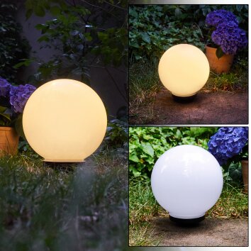 boule lumineuse Campinas LED Noir, Blanc, 1 lumière