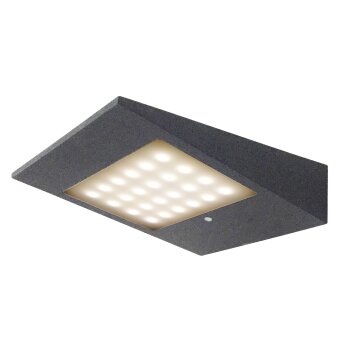 Applique murale d'extérieur CMD AQUA SOLAR LED Anthracite, 1 lumière, Détecteur de mouvement