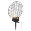 lampe solaire Globo LED Argenté, 2 lumières