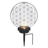 lampe solaire Globo LED Argenté, 2 lumières