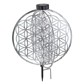 lampe solaire Globo LED Argenté, 1 lumière