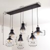 Suspension Coapilla Noir, 6 lumières