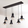 Suspension Coapilla Noir, 6 lumières