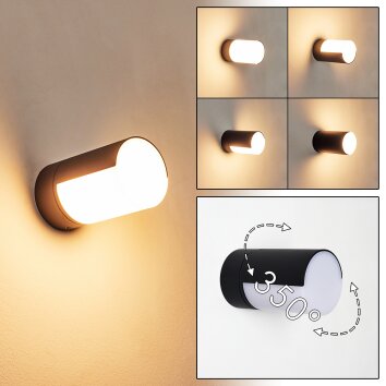 Applique murale d'extérieur Baulund LED Noir, 1 lumière