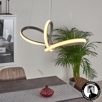 Suspension Ignal LED Nickel mat, 1 lumière