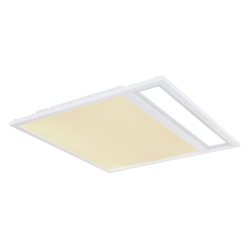 Plafonnier Globo SAMU LED Blanc, 1 lumière, Télécommandes, Changeur de couleurs