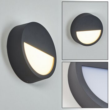 Applique murale d'extérieur Nagap LED Anthracite, Blanc, 1 lumière