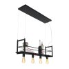 Suspension Steinhauer Buckley Acier inoxydable, 4 lumières