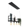 Suspension Steinhauer Buckley Acier inoxydable, 4 lumières