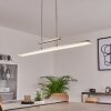 Suspension Barrud LED Argenté, 1 lumière