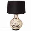 Lampe de table By Rydens Granada Bois clair, Noir, 1 lumière